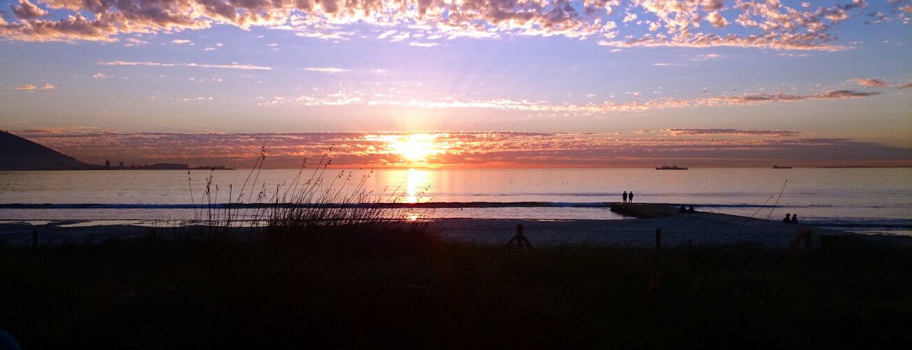 Sunset over the sea