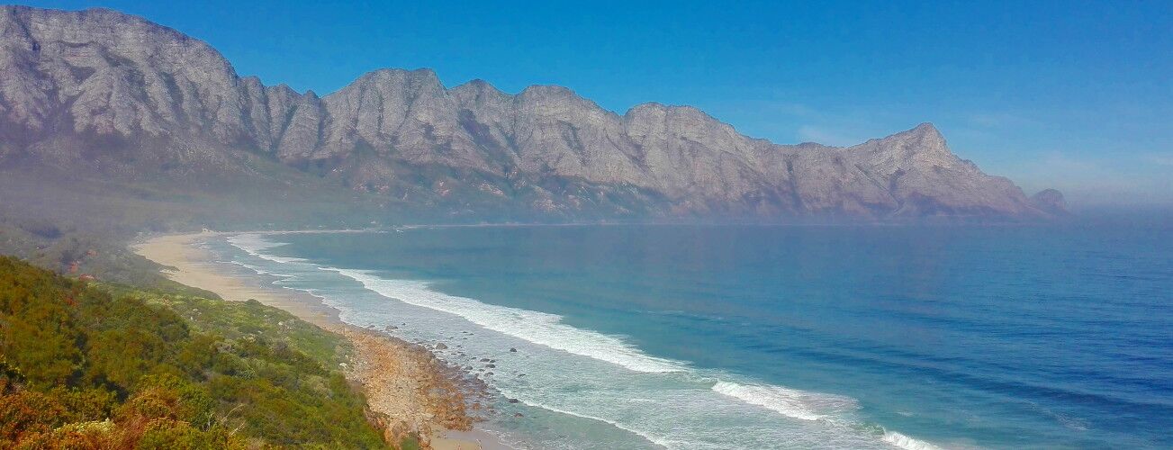 Beach and mountain range on False Bay